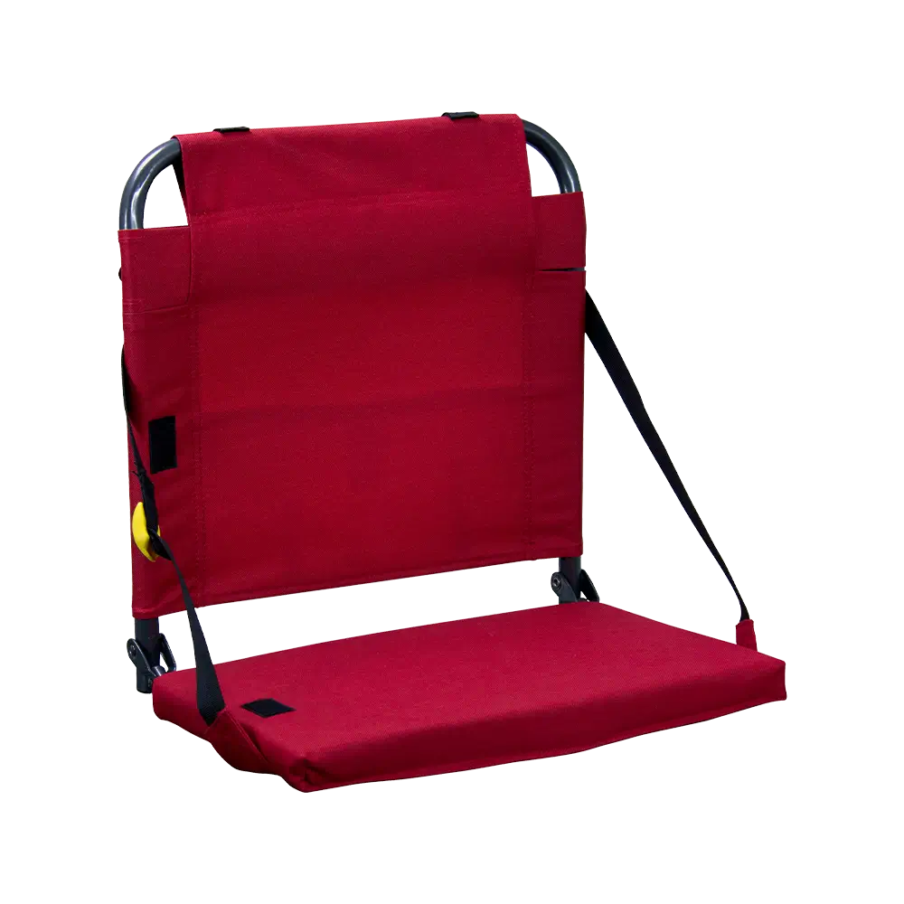 Secure-Hook BleacherBack - Choice 696 - Bleacher-Friendly Stadium Chair with Back Support - Red