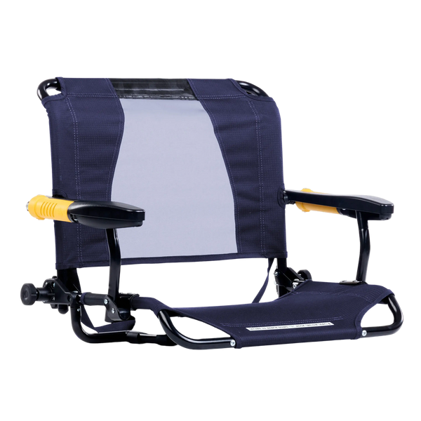 Patented Spring-Action Stadium Rock-Cliner - Choice 540 - Freestyle Rocker Portable Outdoor Folding Chair - Rich Blue