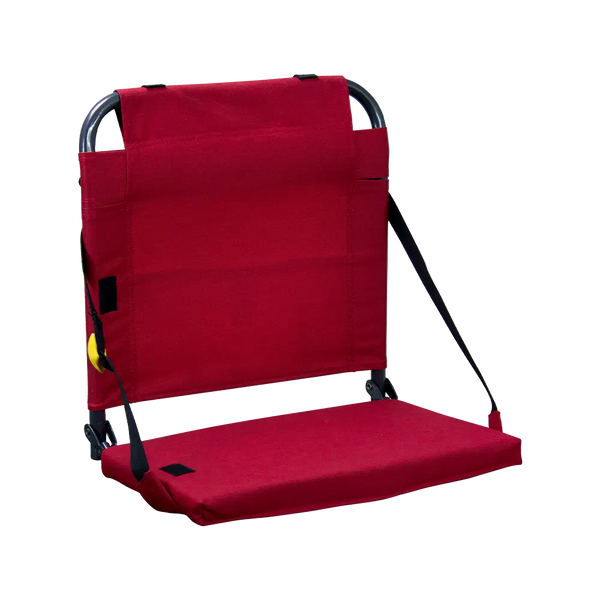 Secure-Hook BleacherBack - Choice 696 - Bleacher-Friendly Stadium Chair with Back Support - Red