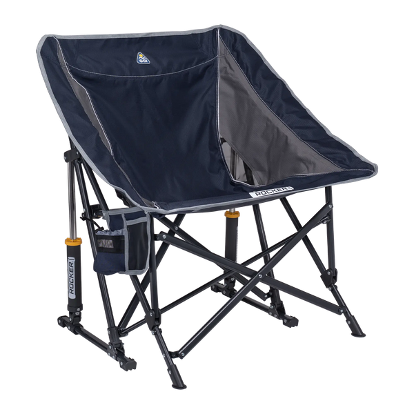 Premium All-Weather Pod Rocker - Choice 933 - Heavy-Duty Kickback Rocker with Beverage Holder - Indigo