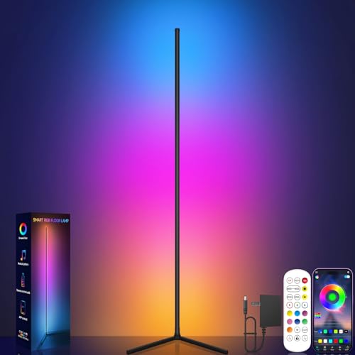 Modern Tyute Corner Floor Lamp, RGB LED Corner Essentials