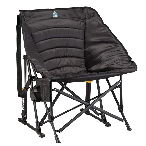 Smooth Motion Puff Rocker - Choice 731 - Freestyle Rocker Portable Outdoor Folding Chair - Black