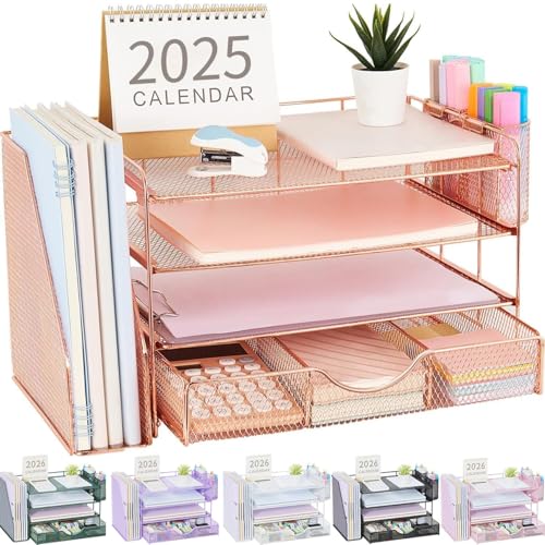 Classic gianotter Desk Organizers and Accessories with File Holder, 4-Tier for Daily Use