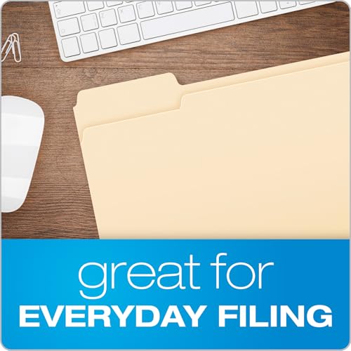 Classic Pendaflex File Folders, 250 Bulk Pack, sturdy Manila Folders, Collection