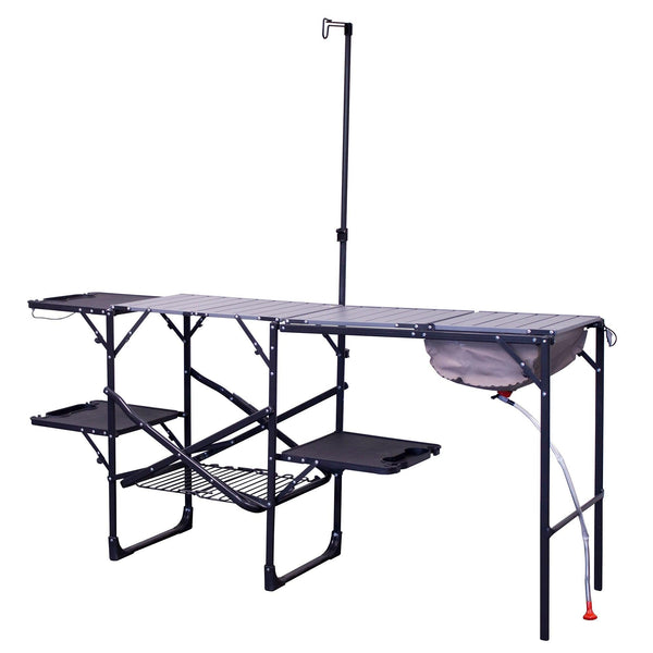 Stainless Steel BBQ Master Cook Station - Choice 171 - Portable Compact BBQ Grilling Tool Set - Default Title