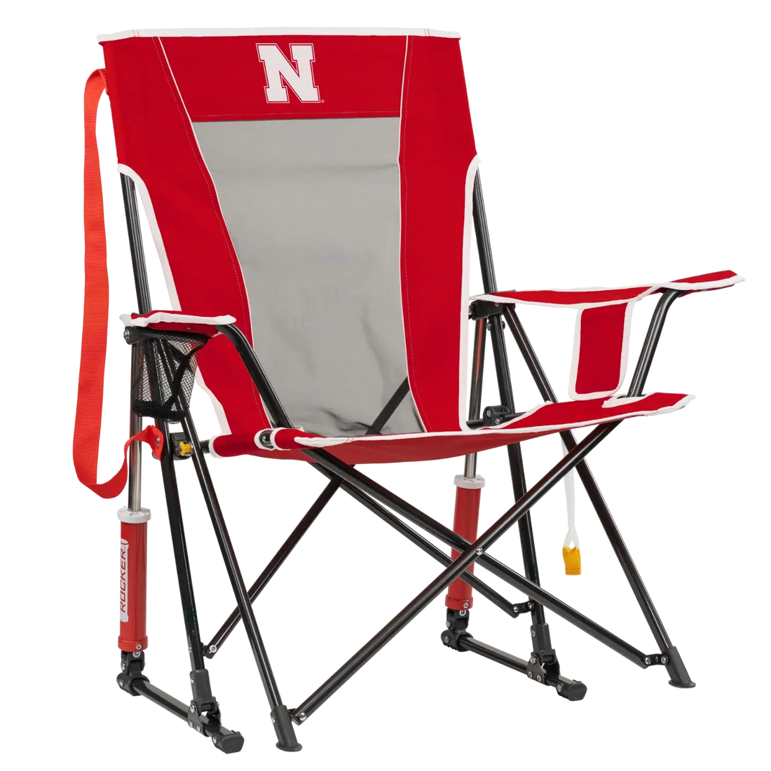 Heavy-Duty Freestyle College Comfort Pro Rocker - Nebraska Cornhuskers - Choice 161 - Freestyle Rocker Portable Outdoor Folding Chair - Default Title