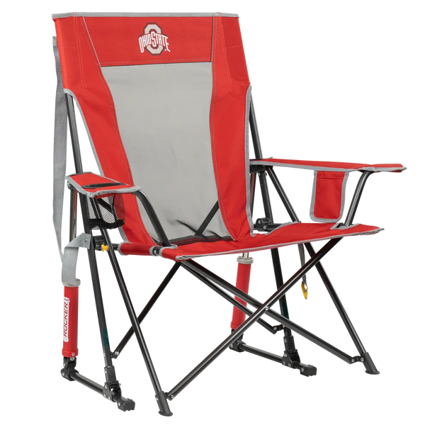 Patented Spring-Action College Comfort Pro Rocker - Ohio State Buckeyes - Choice 676 - Freestyle Rocker Portable Outdoor Folding Chair - Default Title