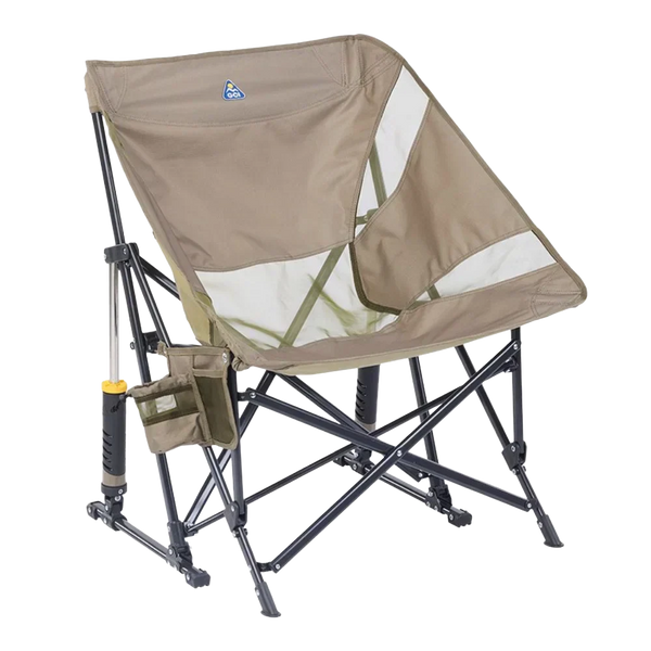 Luxury Camp Pod Rocker Elite - Choice 832 - RoadTrip Rocker Smooth Motion Camp Chair - Aged Fatigue